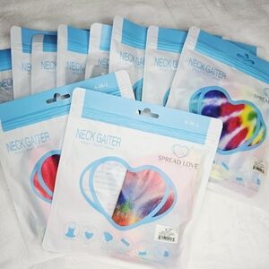 LOT Of Multicolor Neck Gaiter Set Of 10